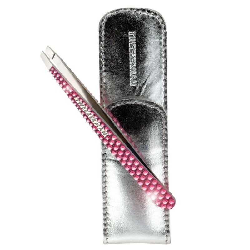 Tweezerman Slant Swarovski - Pinça Pink