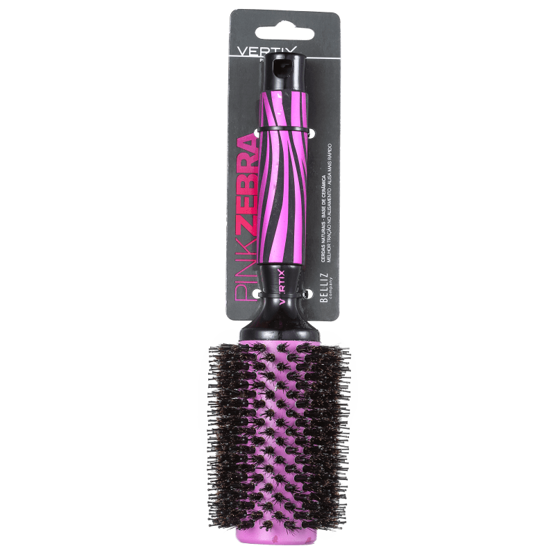 Vertix Pink Zebra Ceramic - Escova de Cerâmica 43mm
