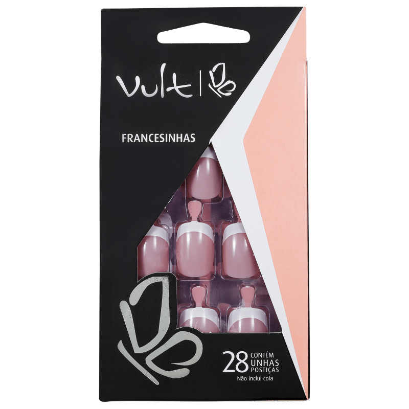 Vult Francesinha Rosa Média - Unhas Postiças (28 unidades)