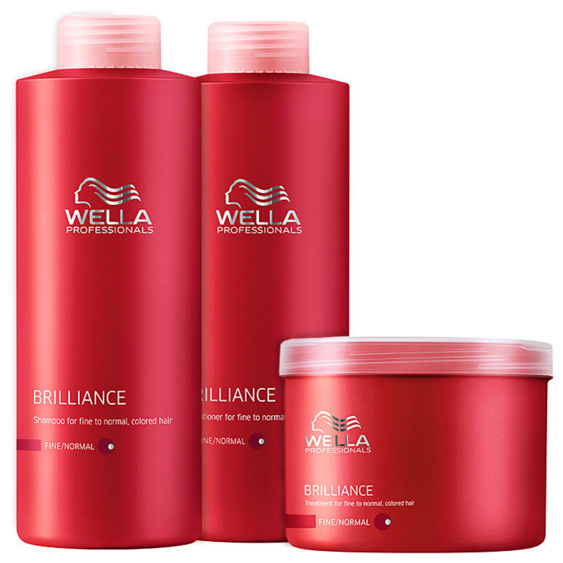 Wella Professionals Brilliance Intense Kit Litro (3 Produtos)
