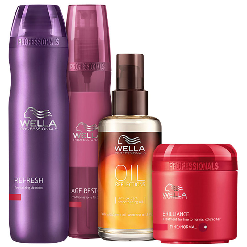 Wella Professionals Escova de Brilho e Corpo Blonde Kit (4 Produtos)