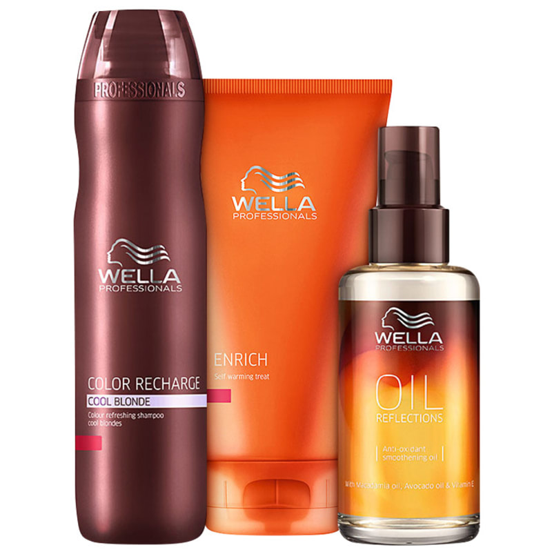 Wella Professionals Escova Hidratação Express Cabelos Loiros Kit (3 Produtos)