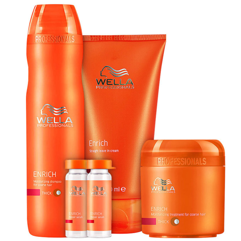 Wella Professionals Escova Hidratação Poderosa Cabelos Grossos Kit (4 Produtos)