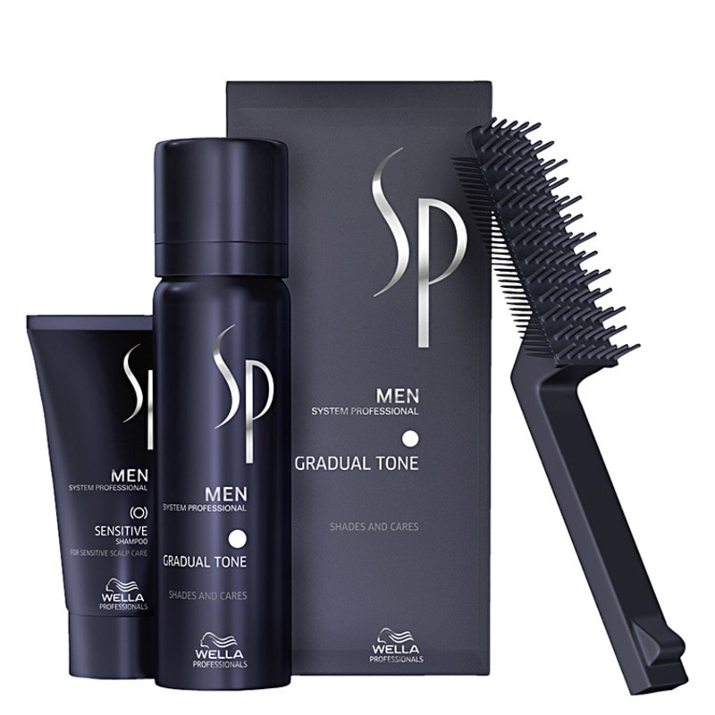 SP System Professional Men Gradual Tone Brown Kit (2 Produtos + Escova Aplicadora)