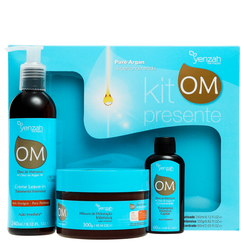 Yenzah OM Óleo de Marrocos Óleo de Argan Kit de Tratamento Intensivo (3 Produtos)