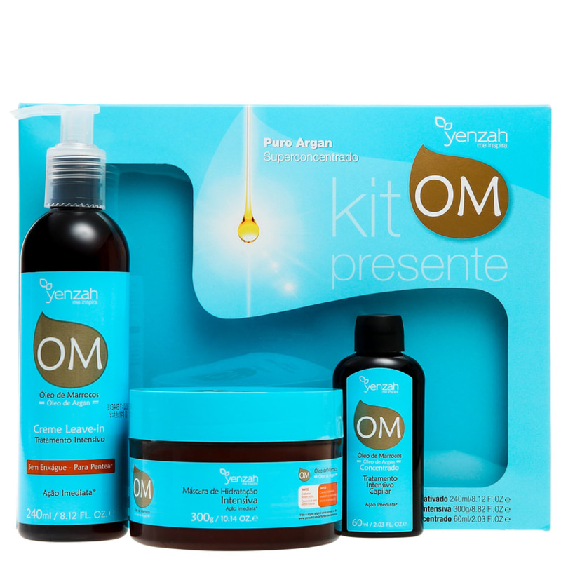 Yenzah OM Óleo de Marrocos Óleo de Argan Kit de Tratamento Intensivo (3 Produtos)