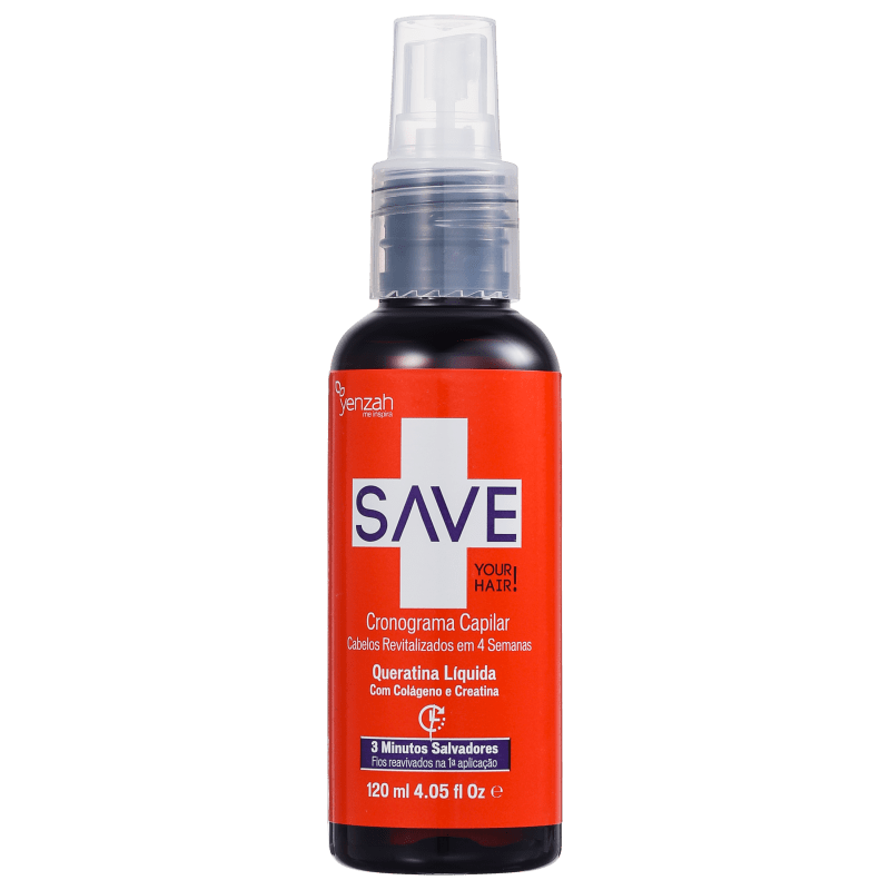 Yenzah Save Cronograma Capilar Queratina Líquida - Tratamento 120ml