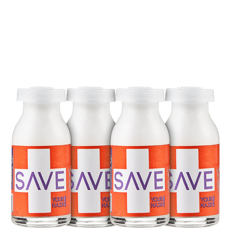 Yenzah Save Cronograma Capilar Serum - Ampola de Tratamento 4X 15ml