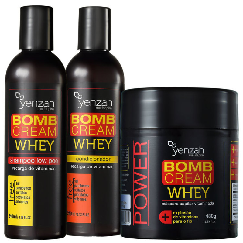 Yenzah Whey Bomb Cream Triplo Kit (3 Produtos)