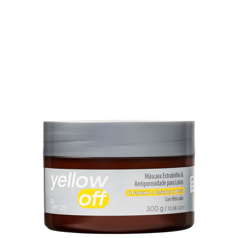 Yenzah Yellow Off Extrabrilho e Antiporosidade - Máscara 300g