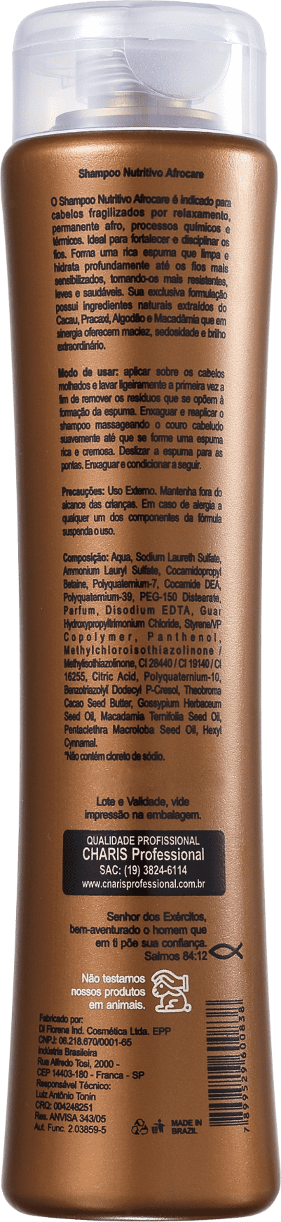 Charis Afrocare Nutritivo - Shampoo sem Sal 300ml