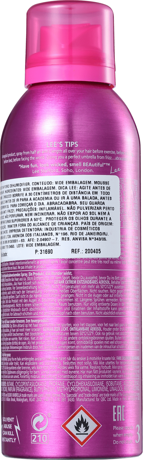 Lee Stafford Poker Straight Dehumidifier - Spray Anti-Frizz 200ml