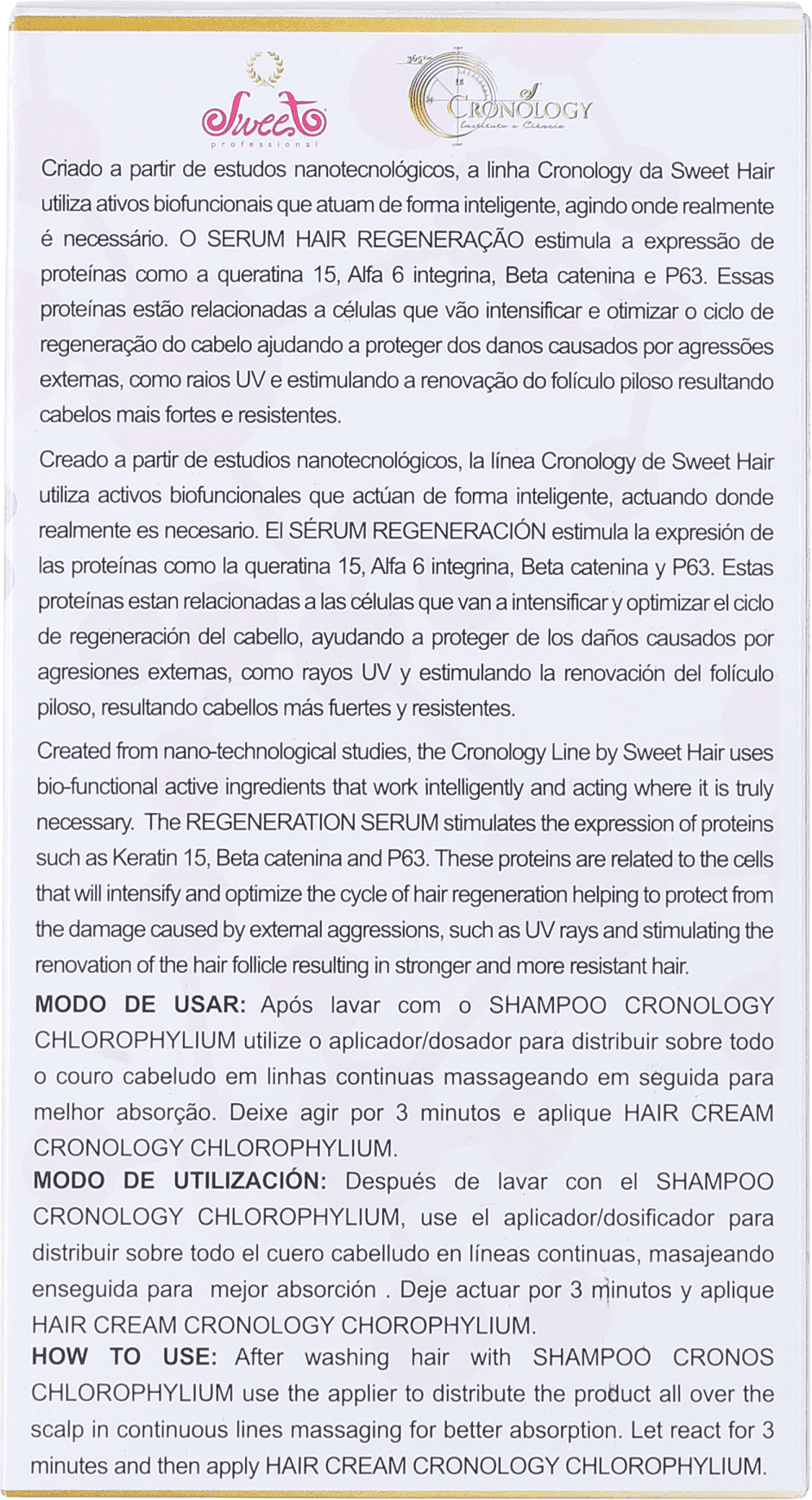 Sweet Hair Cronos Regeneração - Sérum 30ml