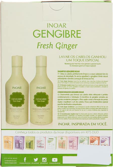 Kit Duo Gengibre Fresh Ginger (shampoo e condicionador) - 250ml