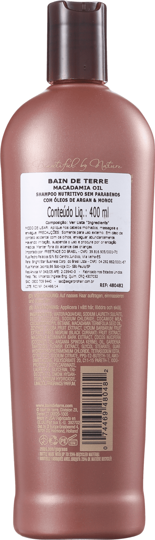 Bain de Terre Macadamia Oil Nourishing - Shampoo 400ml