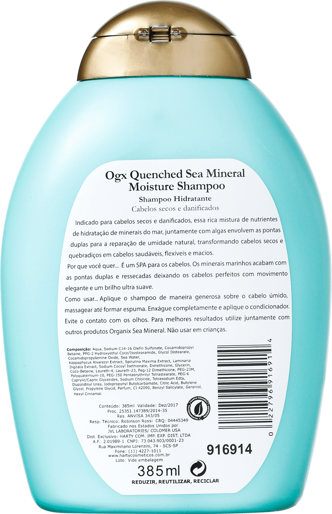 Organix Sea Mineral Moisture - Shampoo sem Sulfato 385ml