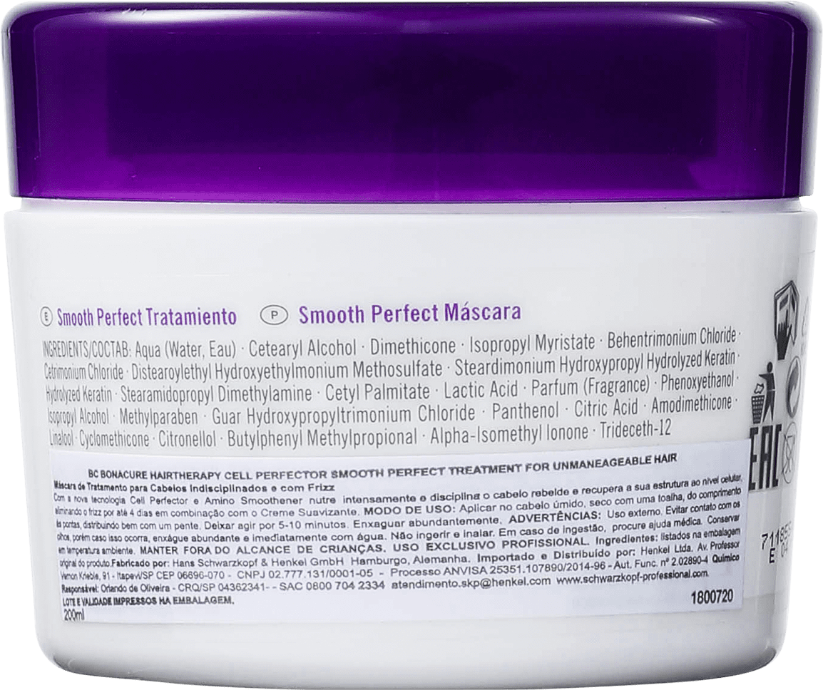 Schwarzkopf Professional BC Bonacure Smooth Perfect - Máscara Capilar 200ml