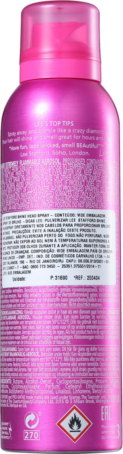 Lee Stafford Shine Head - Spray de Brilho 200ml