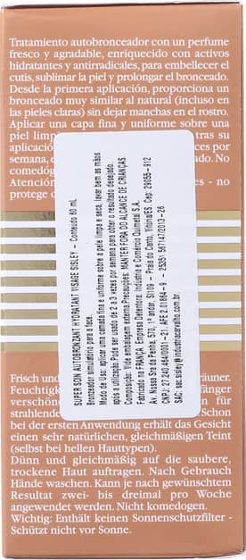 Sisley Super Soin Autrobranzant Hydratant Visage - Autobronzeador Facial 60ml
