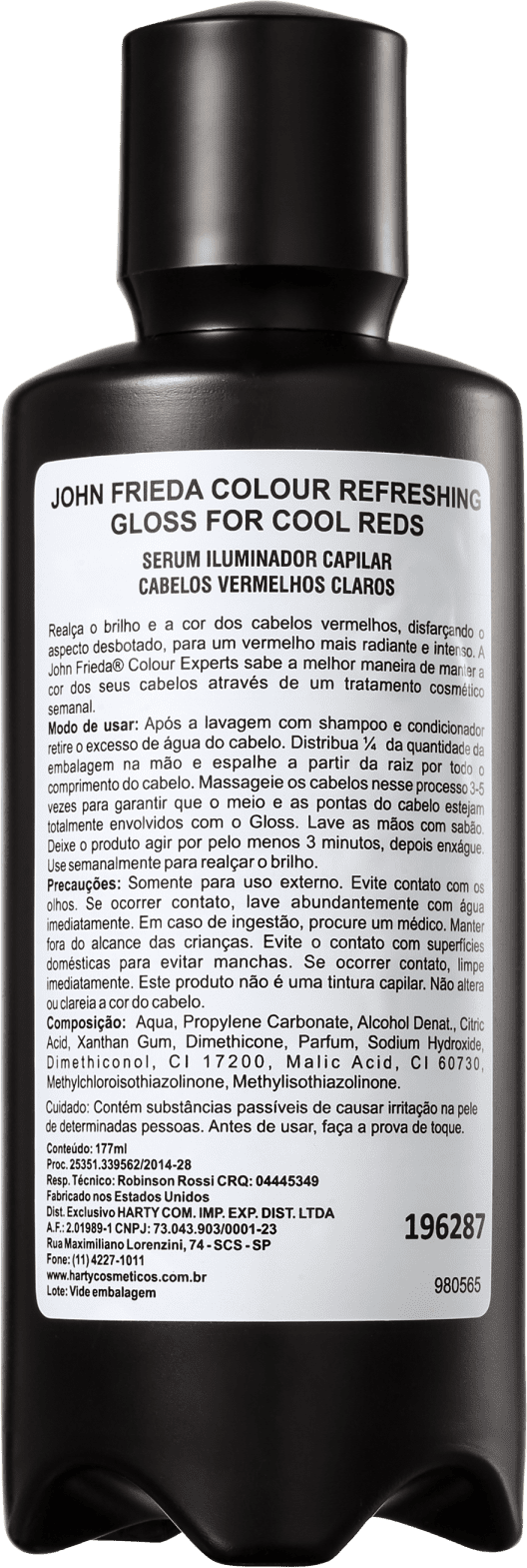 John Frieda Colour Refreshing Gloss For Cool Reds - Sérum Tonalizante 177ml