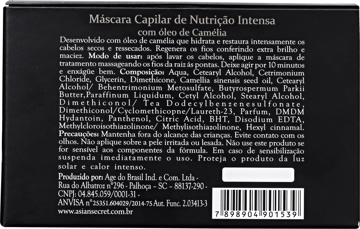 Asian Secret Intensa - Máscara de Nutrição 250ml