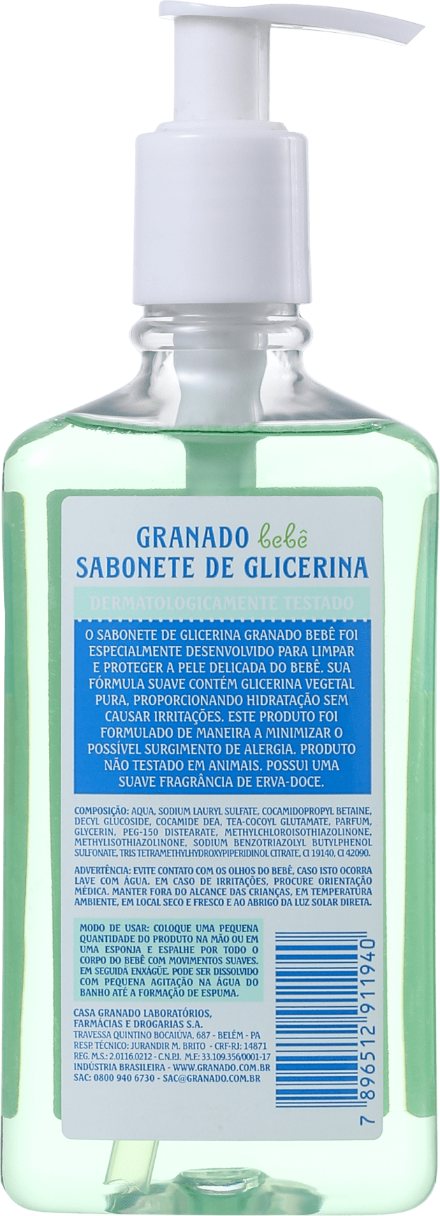 Granado Bebê Glicerina Erva Doce - Sabonete Líquido 250ml