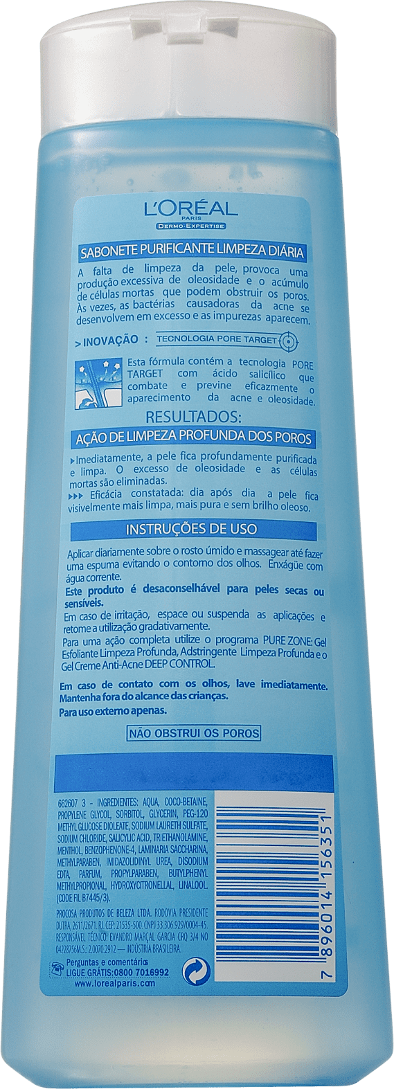 L'Oréal Paris Pure Zone Purificante - Sabonete Líquido Facial 200ml
