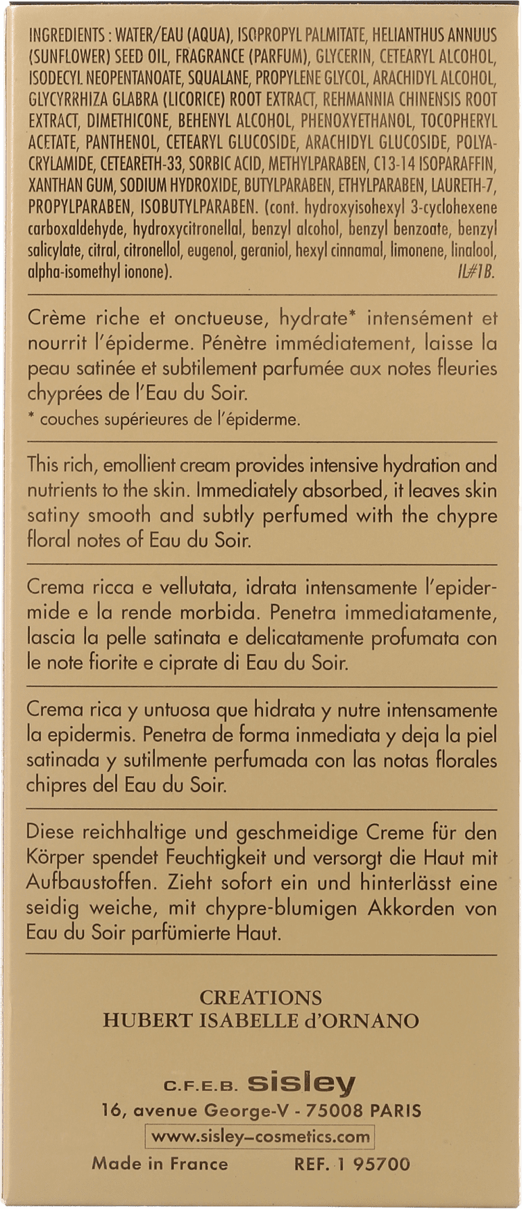 Sisley Eau du Soir Gel Parfumé Douche et Bain - Gel de Banho 250ml