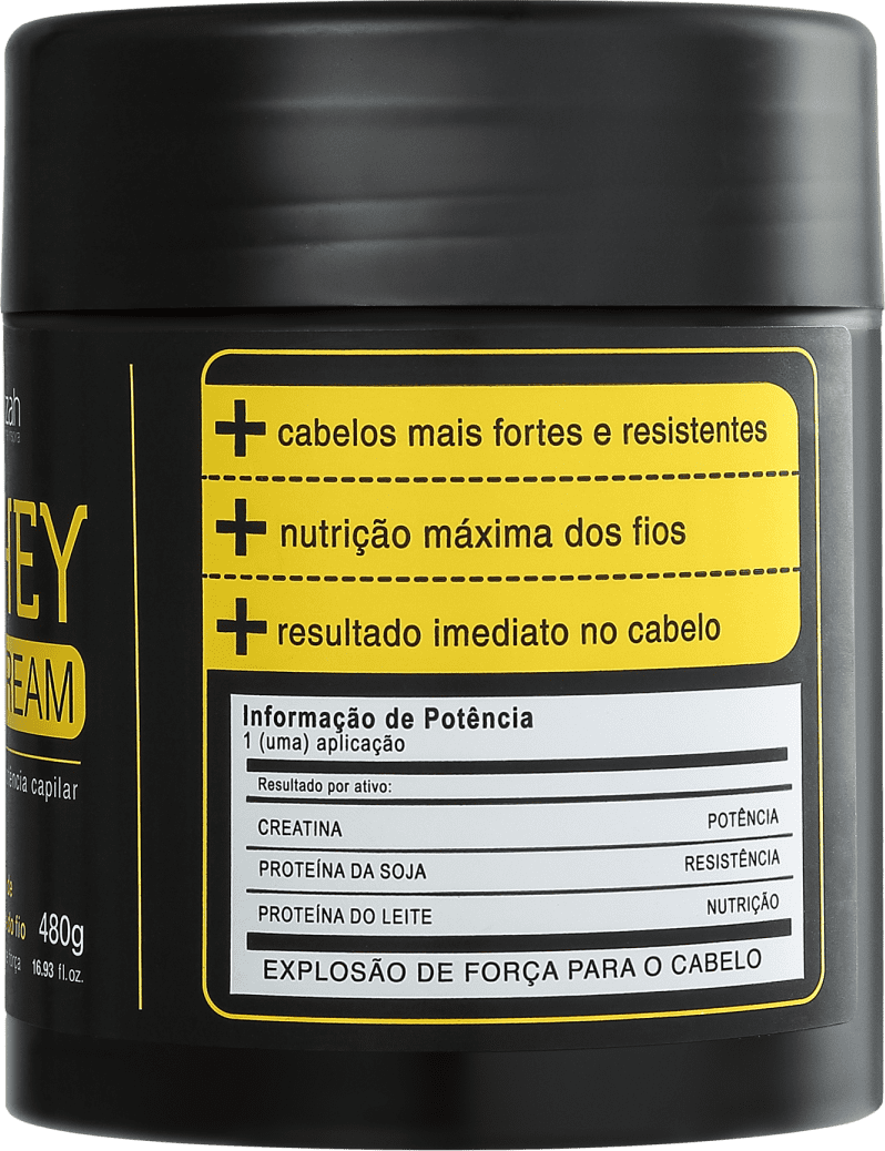 Yenzah Power Whey Fit Cream - Máscara Capilar 480g