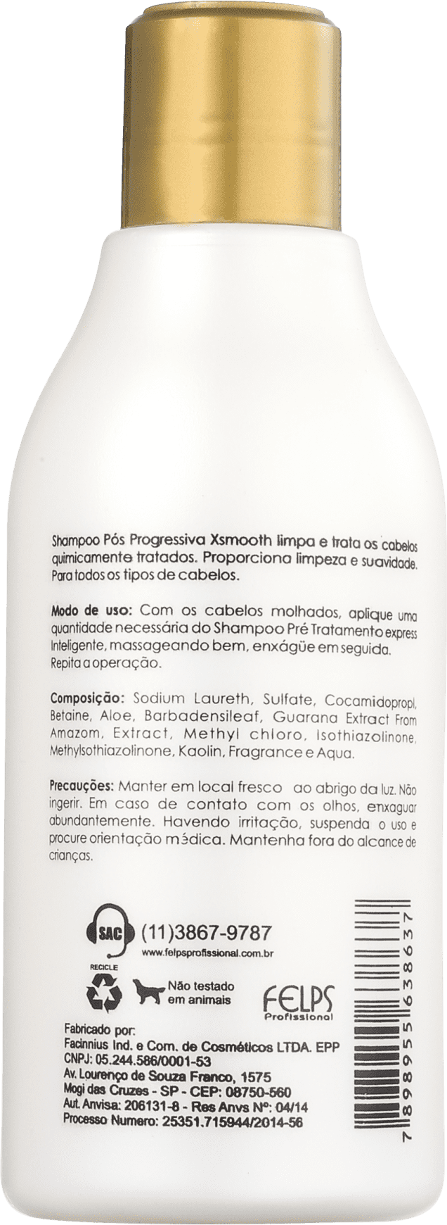 Felps Profissional XSmooth DPantenol Pós-Progressiva - Shampoo 300ml