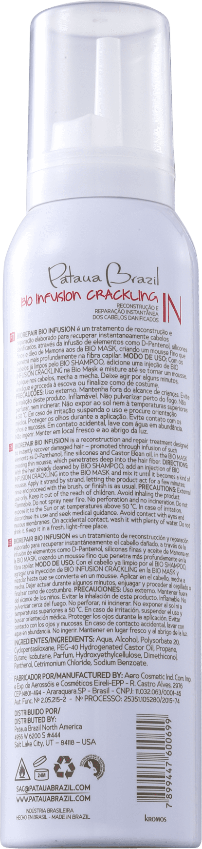 Pataua Brazil Bio Repair Bio Infusion Crackling - Tratamento Capilar 150ml