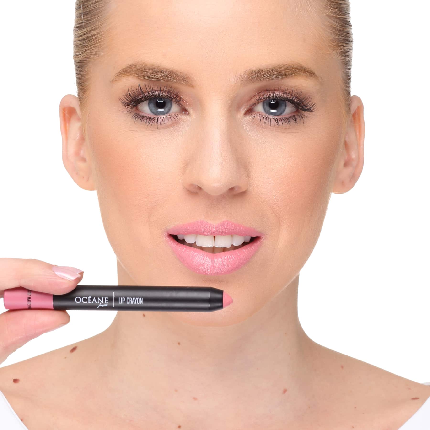 Océane Lip Crayon Colour My Lips Matte Pink - Batom Matte 3g