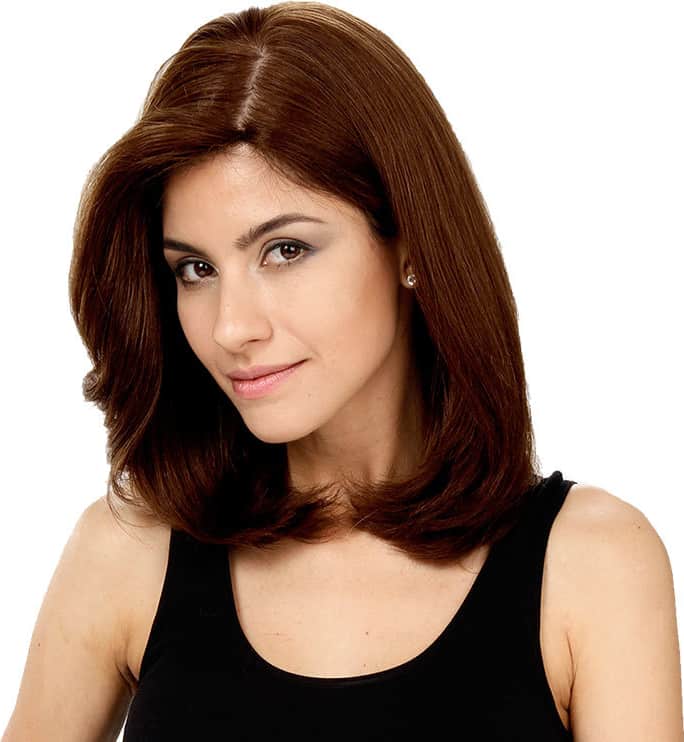 Crown Wigs Carol Castanho Médio - Peruca 35cm