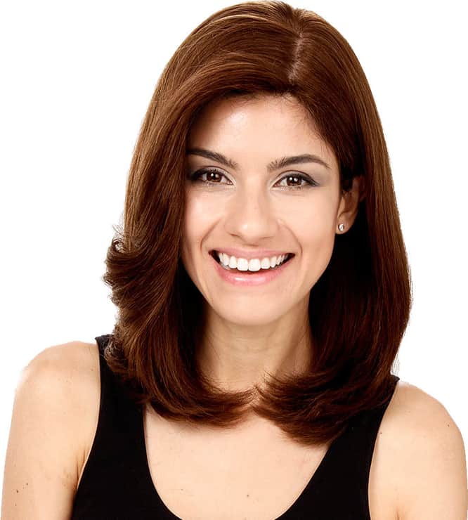 Crown Wigs Carol Castanho Médio - Peruca 35cm