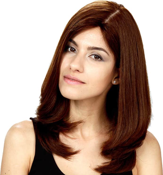 Crown Wigs Diana Castanho Médio - Peruca 45cm