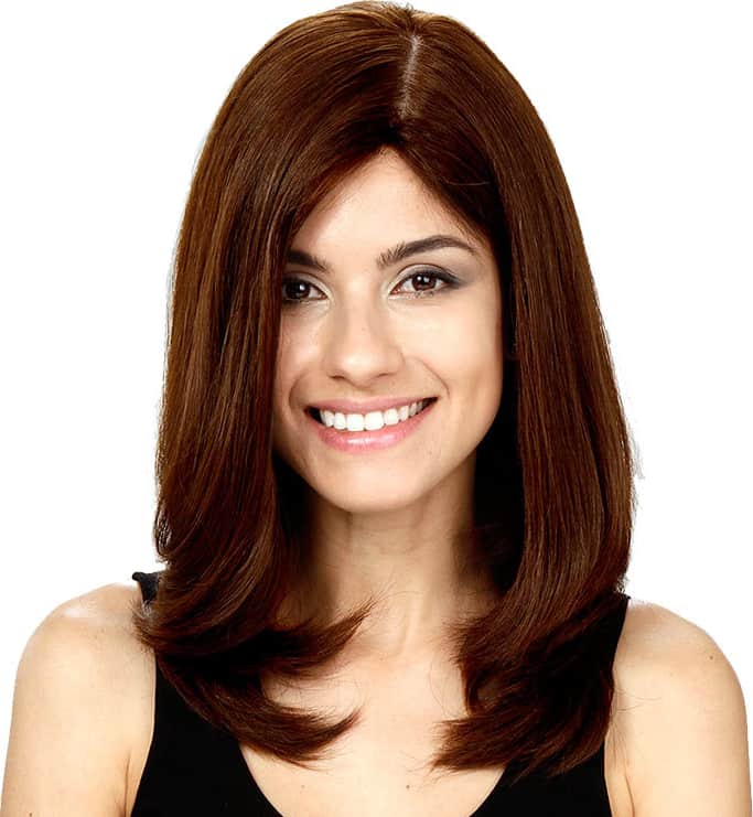 Crown Wigs Diana Castanho Médio - Peruca 45cm