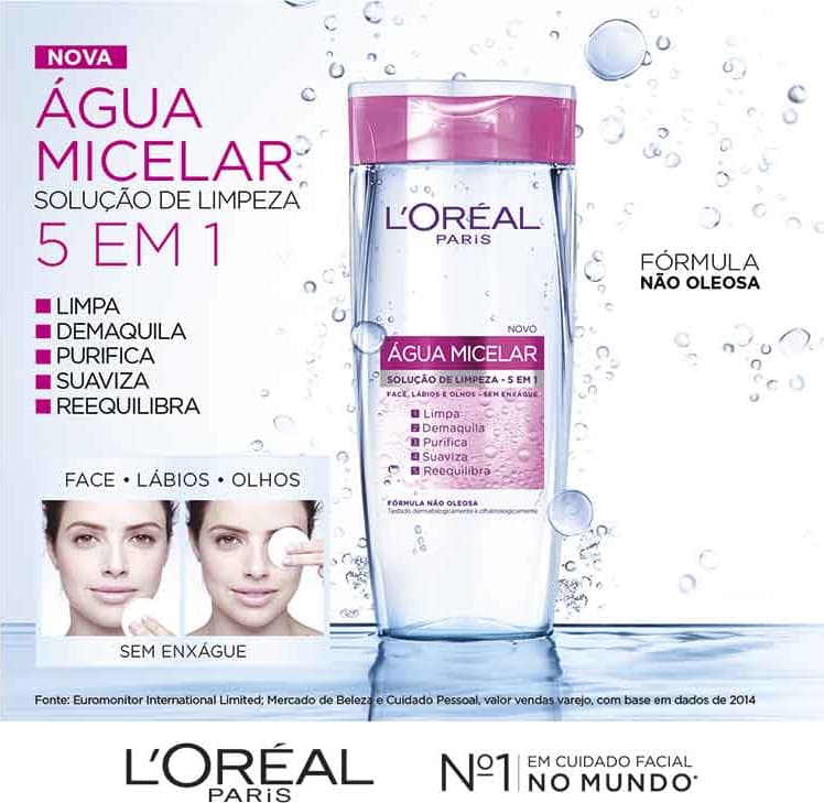 L'Oréal Paris Dermo Expertise Água Micelar 5 em 1 - Água Demaquilante 200ml