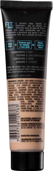 Maybelline Fit Me! Toque Matte + Fresh 100 - Base Líquida 35ml