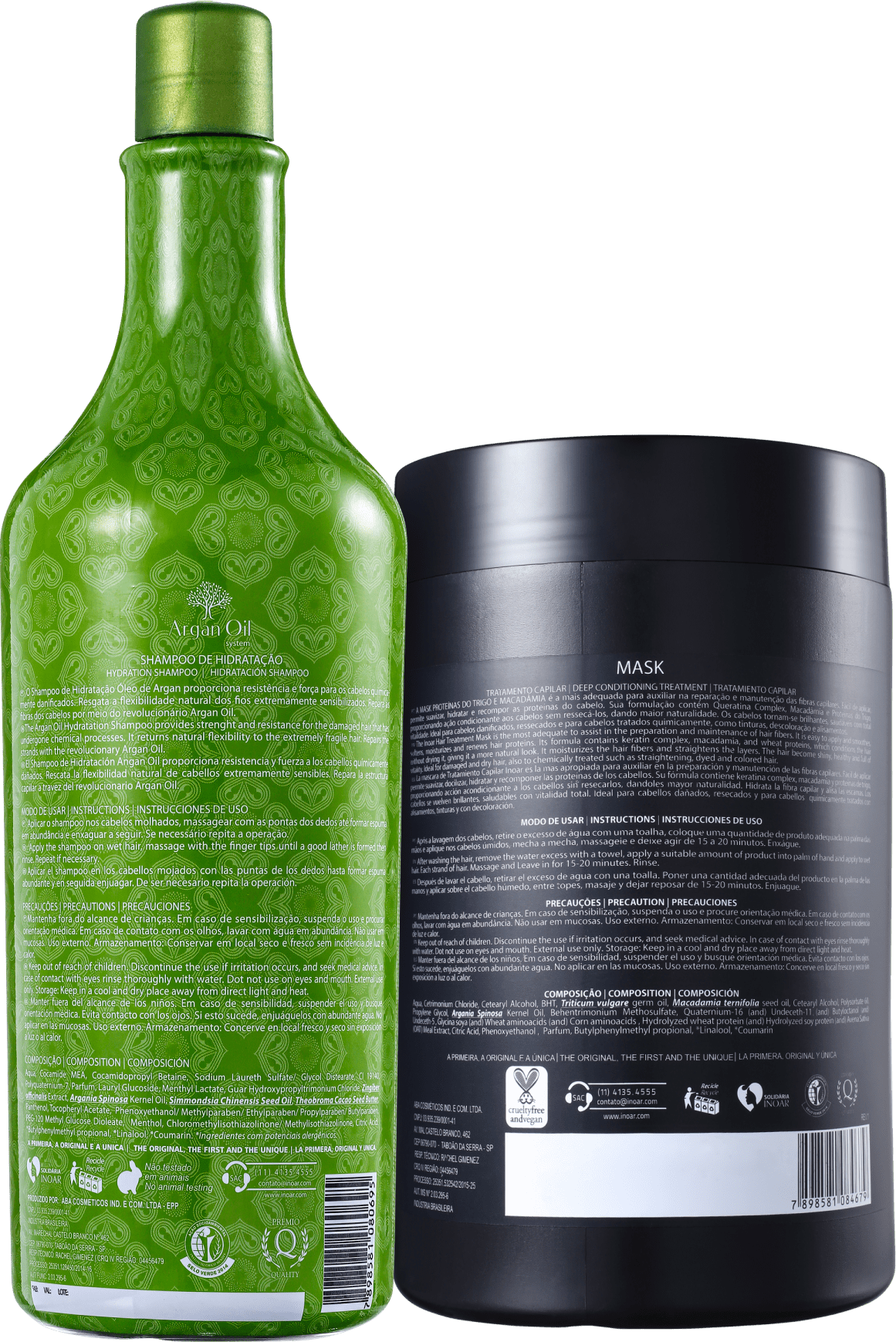 Kit Inoar Argan Oil System Promo Cabelo Perfeito Ano Todo (2 Produtos)