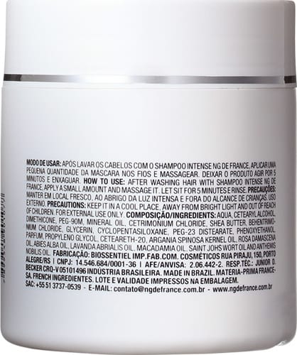 NG de France Intense - Máscara de Hidratação 500g