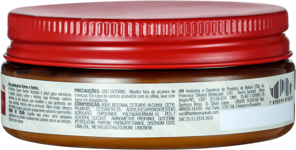 Barber Originals Penteados Firmes e Fortes - Pomada Modeladora 120ml