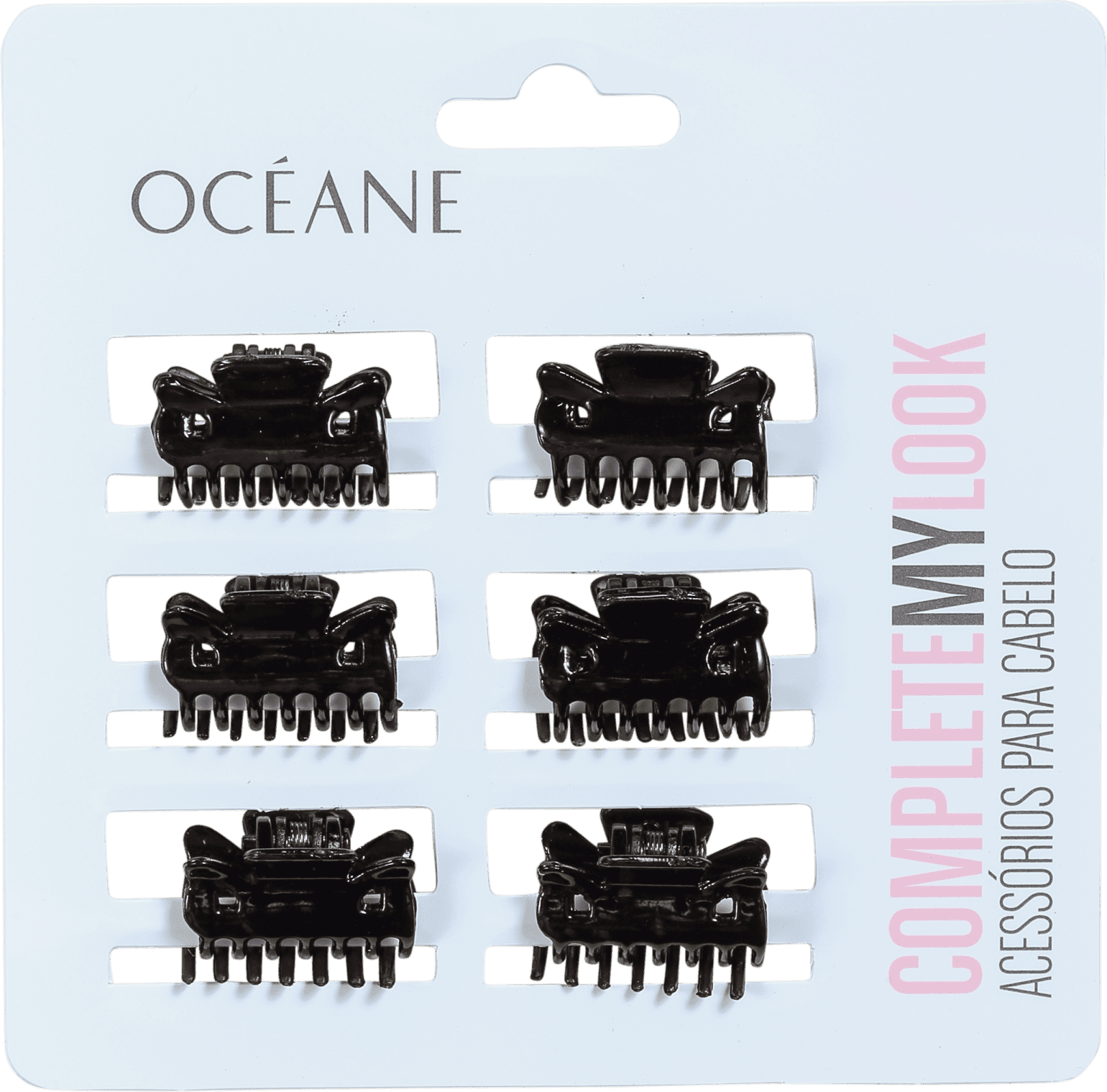 Océane Complete My Look 150 Black Mini - Prendedor de Cabelo (6 Unidades)