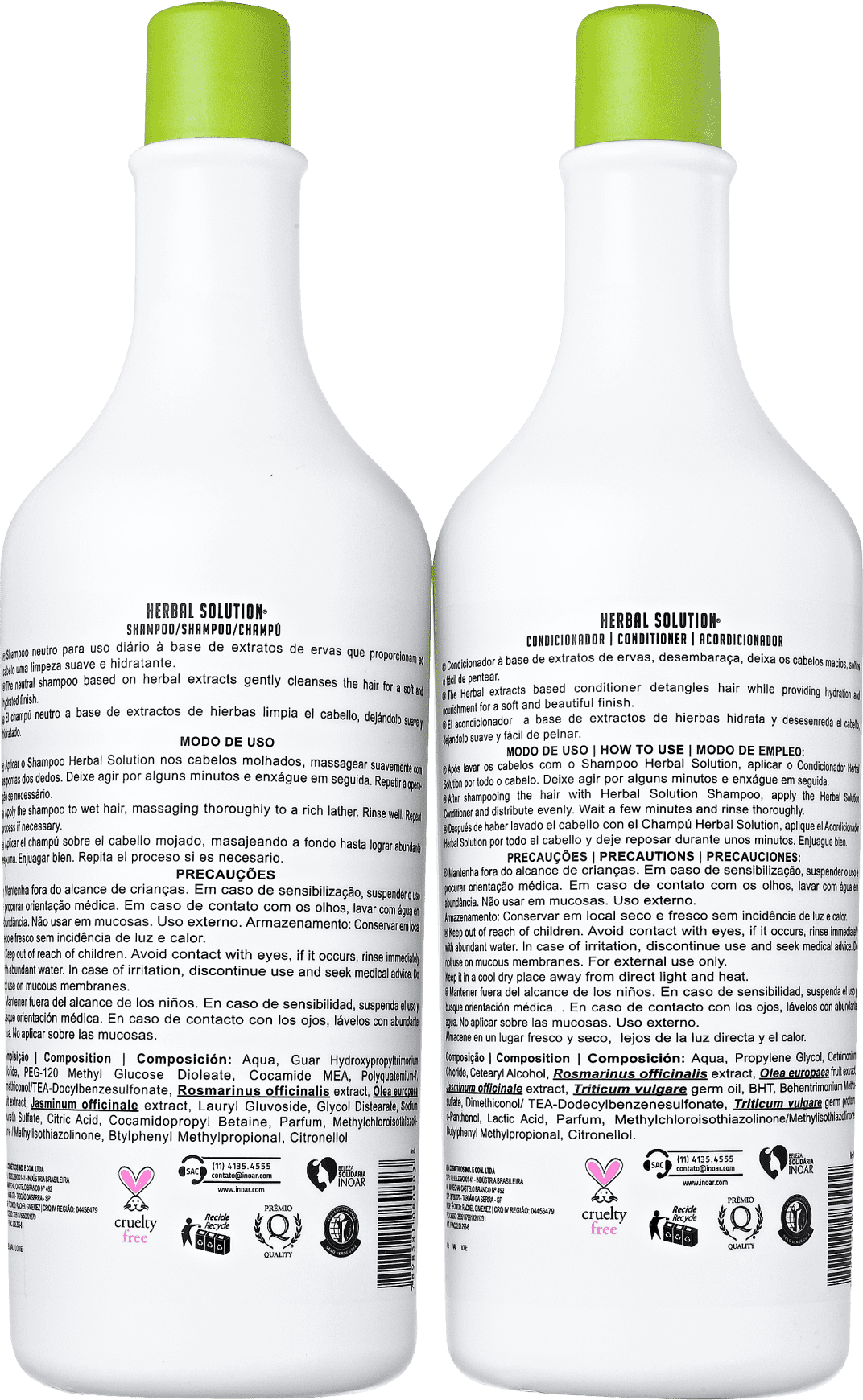 Kit Herbal Solution (shampoo e condicionador) - 1L