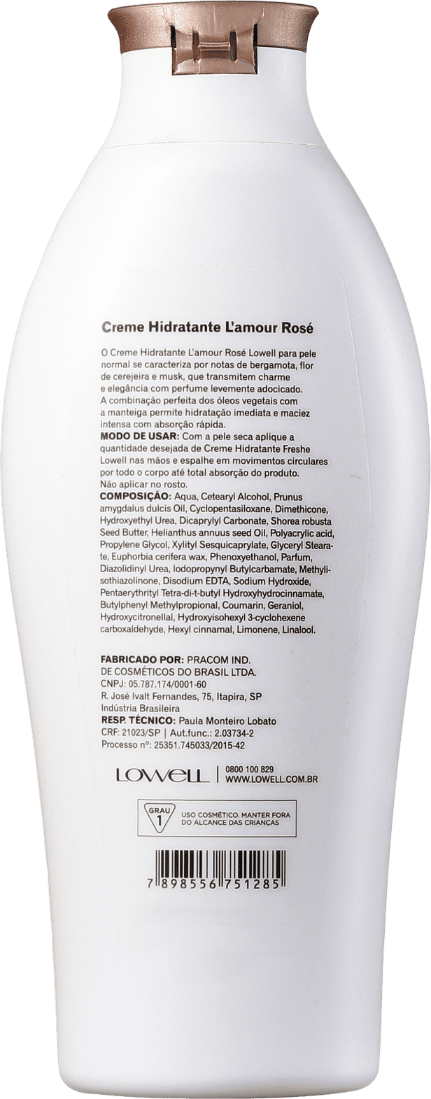 Lowell Freshe L’amour Rosé - Creme Hidratante 200ml