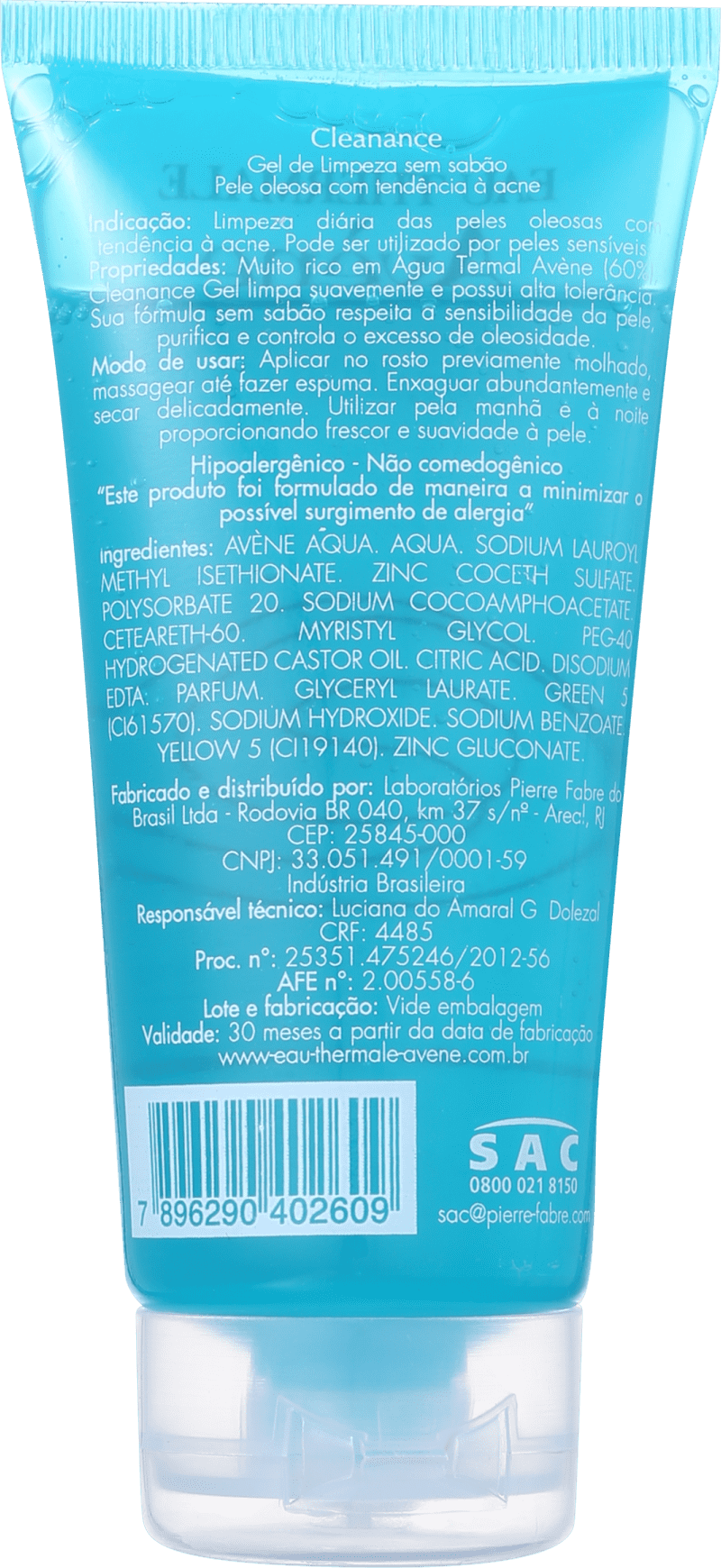 Avène Cleanance Gel Nettoyant - Gel de Limpeza Facial 60ml