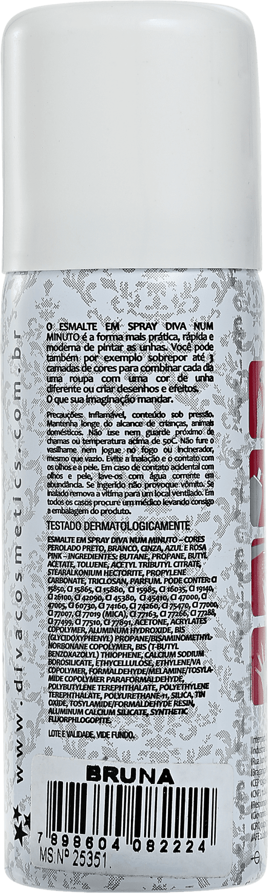 Diva Cosmetics Bruna - Esmalte em Spray Perolado 50ml