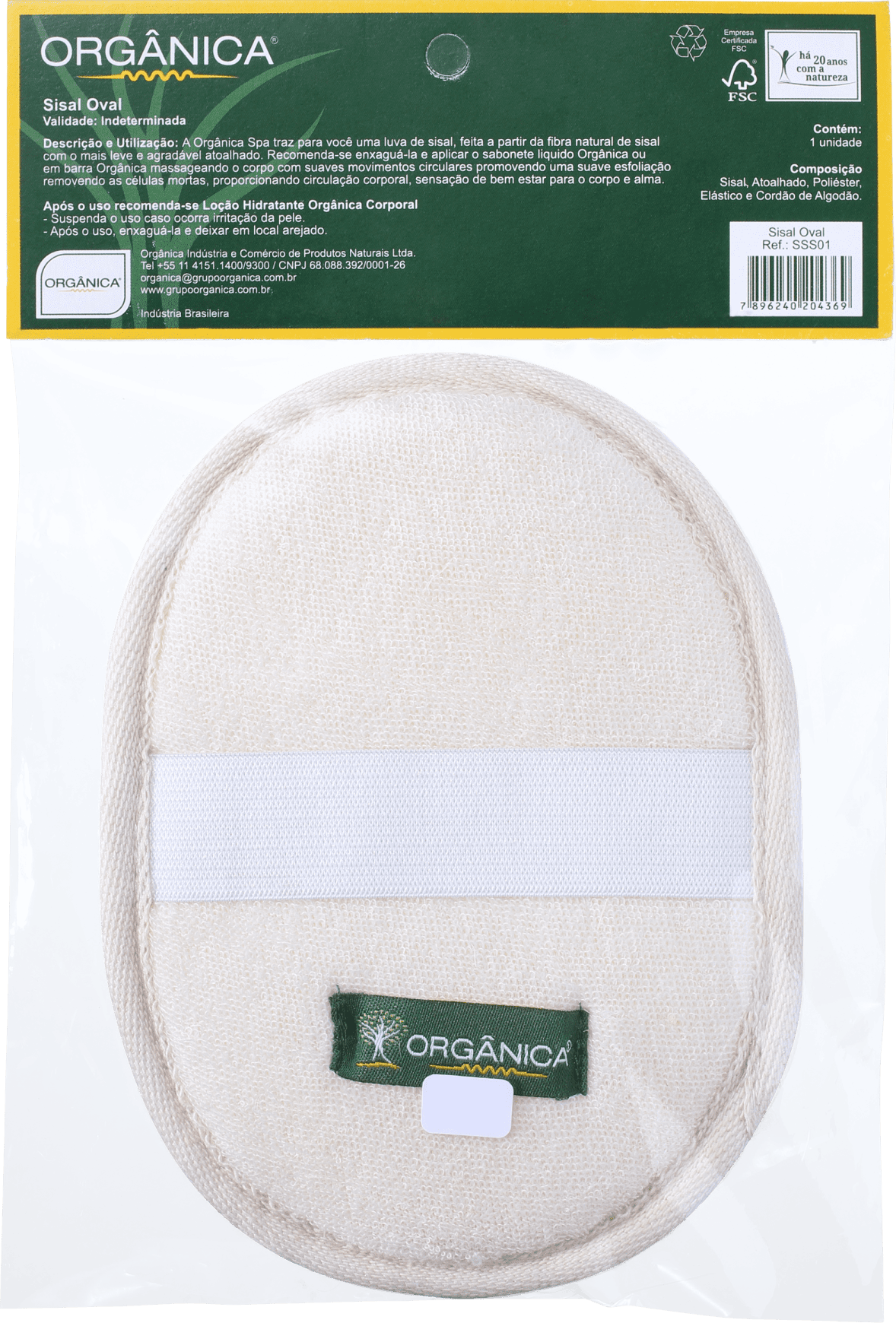 Orgânica Sisal Oval - Esponja de Banho