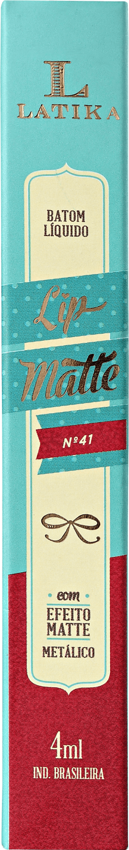 Latika Lip Vinho Nº 41 - Batom Líquido Metálico 4ml
