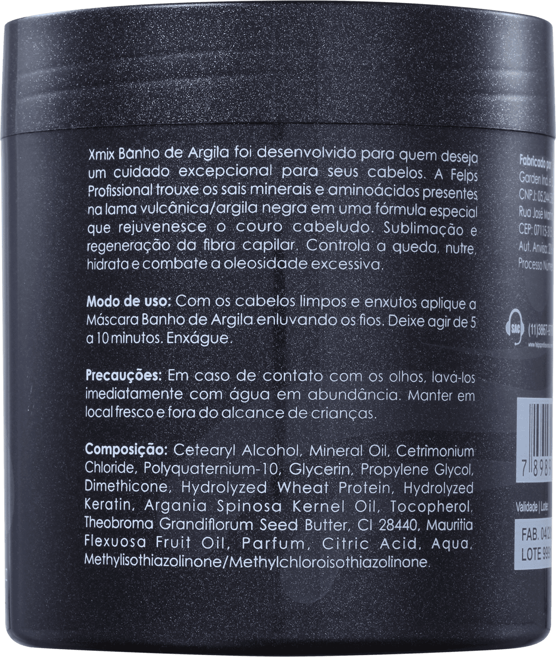 Felps Profissional XMix Banho de Argila - Máscara de Hidratação 500g