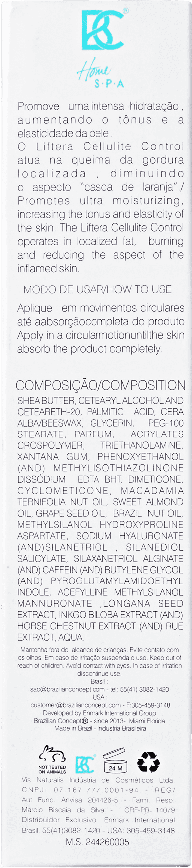Brazilian Concept Liftera Cellulite Control - Creme para Celulite 50g